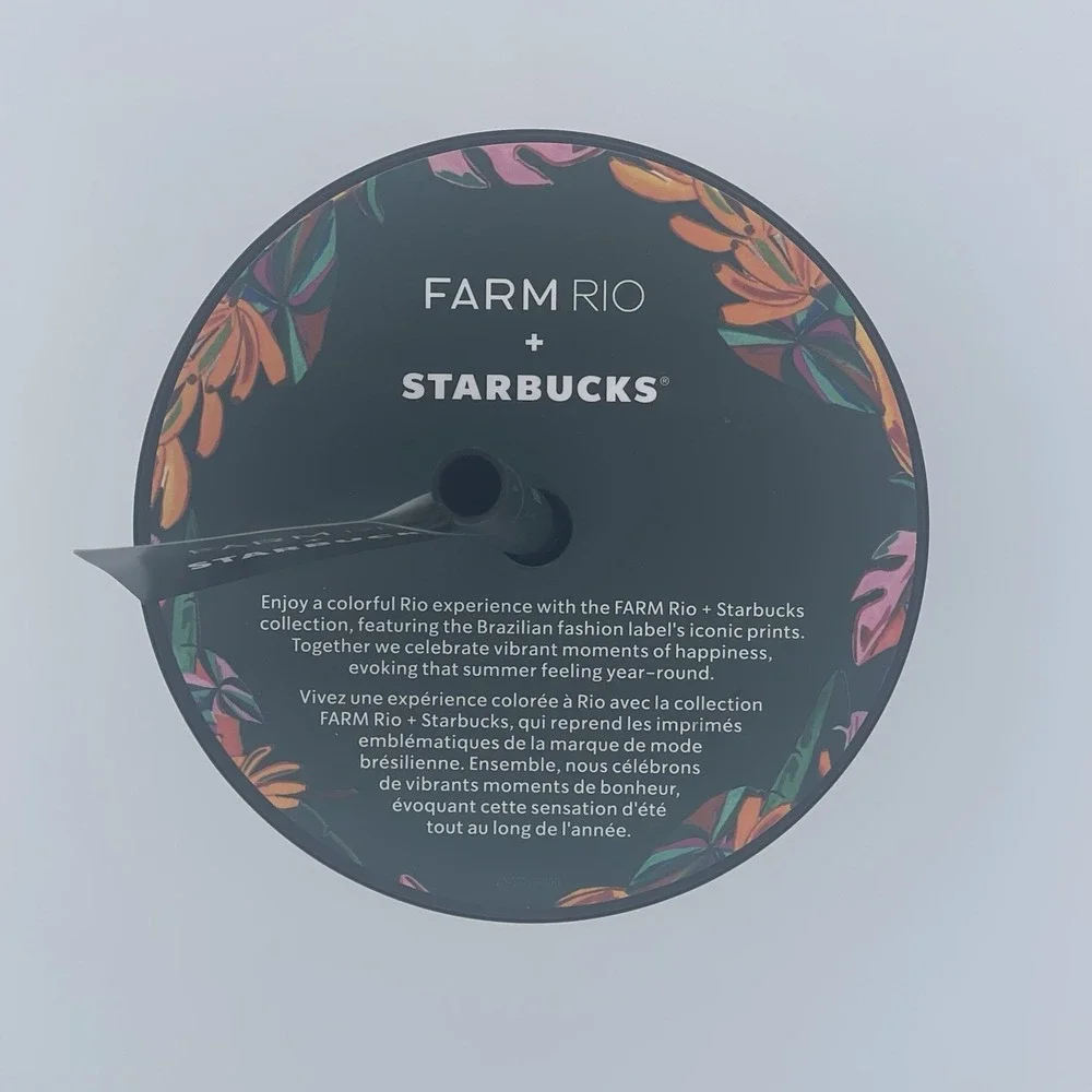 Starbucks X Farm Rio Tumbler Borogodo 24 Oz Graphic Print Colorful Stainless NEW